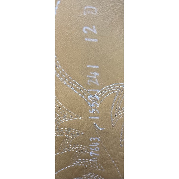 Fenoglio Men's 12 D Wide Square Toe Leather Brown Western Boot - Picture 8 of 9